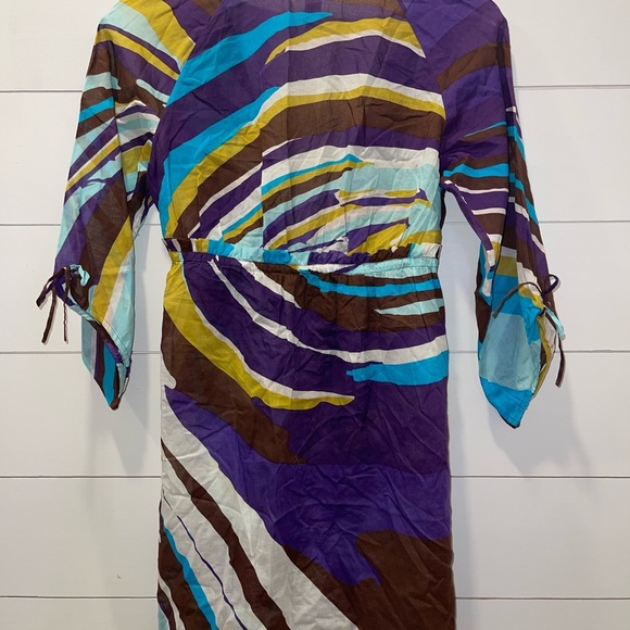 Diane Von Furstenberg Helma Kaftan Top Dress Womens Size Small - Picture 7 of 11